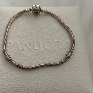 Used Pandora sterling silver charm bracelet